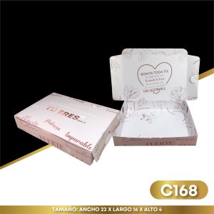Caja Tu Eres Estampada Oro Rosa Talla C168