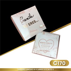 Caja Tu Eres Estampada Oro Rosa C170